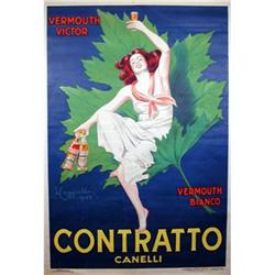 Contratto Blue Cappiello 39x55 1921 Excellent  #956934