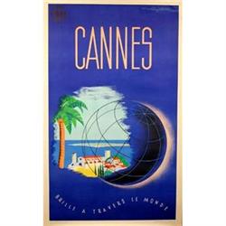 Cannes French Travel PLM Poster 1930 #956936