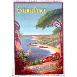 Esterel Plage French Travel Poster 1900 H Gray #956937