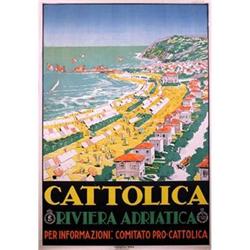 Rare Italian Travel Poster Cattolica Apolloni #956946