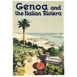Rare Italian Travel Poster Genoa 1931 #956947