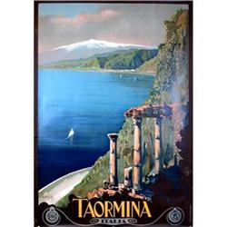 Rare Italian Travel Poster Taormina by borgoni #956949
