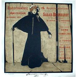 Sarah Bernhardt rare poster 1890's Beggarstaff #956964