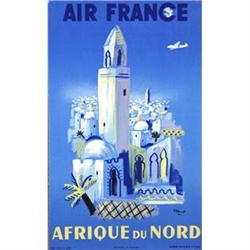 Air France poster by Villemot 1950 Afrique du #956974