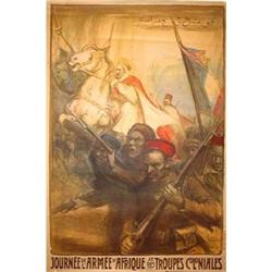 Troupes Afrique poster by Fourneray 1917 #956976