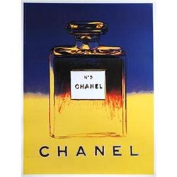 Chanel poster by Warhol 1997 small Blue/Yellow #956989
