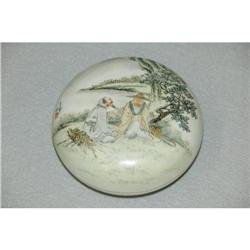 Chinese enameled porcelain ink box #957056