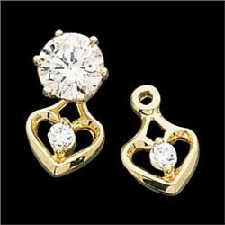 14k Gold DIAMOND EARRING JACKETS #957064
