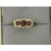 Image 1 : Antique  Style GOLD Ring 3 RUBYS #957065