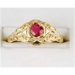 Antique Style 14k Gold Ring RUBY .25 CTS! #957067