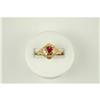 Image 1 :  Victorian Style Gold Ring RUBY .40 CTS! #957074