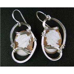 EARRINGS  SARDONYX  SHELL  CAMEO #957087