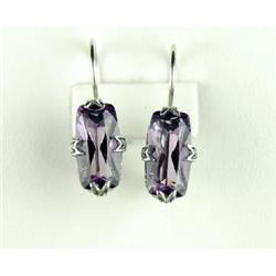 ANTIQUE Style FILIGREE EARRINGS  AMETHYST #957090