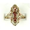 Image 1 : ANTIQUE Style GOLD RING w GARNETS #957094