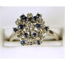 Gold Ring SAPPHIRES and DIAMONDS #957103