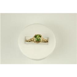 ANTIQUE GOLD  RING  PERIDOT 1.25 CTS! #957106