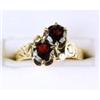 Image 1 :  ANTIQUE Gold Ring 2 GARNETS   #957112