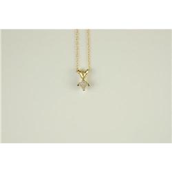 14k Pendant PRINCESS CUT DIAMOND =  .20 CTS! #957113