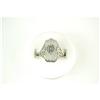 Image 1 : ANTIQUE Ring Camphor Glass DIAMOND FILIGREE #957120