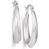 Image 1 :  14k WHITE GOLD HOOP EARRINGS #957125