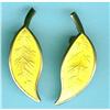 Image 1 : EARRINGS NORWAY: DAVID-ANDERESEN YELLOW ENAMEL #957144