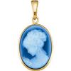 Image 1 : 14K Gold AGATE CAMEO PENDANT #957152