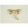Image 1 : Gold DRAGONLY  Pin PEARLS DIAMONDS SAPPHIRE #957154