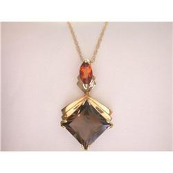 Gold Necklace SMOKEY TOPAZ GOLDEN TOPAZ #957161