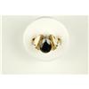 Image 1 : 14K GOLD RING PEARSHAPE  BLACK ONYX #957163