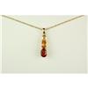 Image 1 : Gold Pendant  GARNET TOPAZ and CITRINE #957164