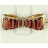 Image 1 : GOLD PIN  BOW TIE GARNETS DIAMONDS #957166