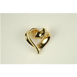  14K GOLD HEART SLIDE and PENDANT #957167