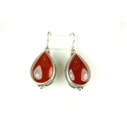  STERLING Earrings Fine CARNELIAN AGATE  #957175