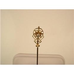  ANTIQUE ART NOUVEAU STICKPIN w DIAMOND #957180