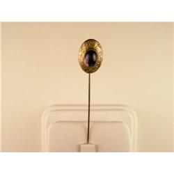  ANTIQUE GOLD STICKPIN AMETHYST 1880 #957182
