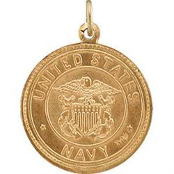 GOLD Pendant U.S. NAVY ST. CHRISTOPHER MEDAL #957186