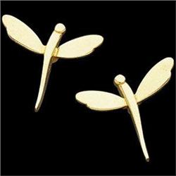 14K GOLD DRAGONFLY EARRINGS #957188