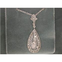 Antique Style Necklace CRYSTAL Marcasites #957197