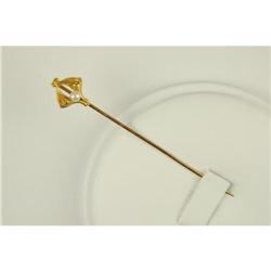  EDWARDIAN ART NOUVEAU GOLD STICKPIN PEARL 1900 #957200