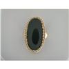 Image 1 :  GOLD Ring Long Oval BLACK ONYX #957208
