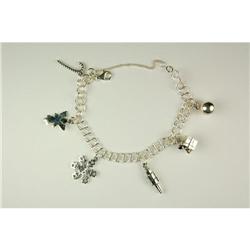 STERLING CHARM BRACELET  CHRISTMAS Charms #957214