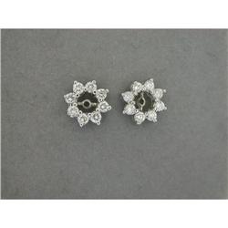 WHITEGold  DIAMOND Earring JACKETS .50 CTS! #957224