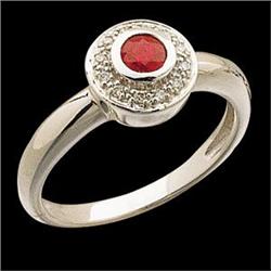 14k WhiteGold Ring RUBY DIAMONDS  #957227