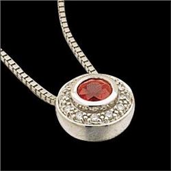 14k  Gold NECKLACE  RUBY w DIAMONDS  #957228