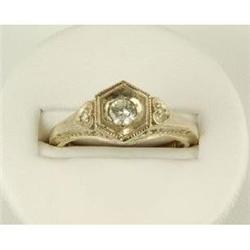 ANTIQUE  FILIGREE RING  DIAMOND .20 CARATS! #957234