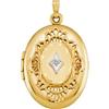 Image 1 :  14k Yellow Gold LOCKET w DIAMOND #957236