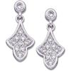 Image 1 : 14k WhiteGold DIAMOND EARRINGS Dangling #957245