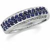 Image 1 : 14k  WEDDING BAND  SAPPHIRES DIAMONDS #957246