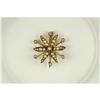 Image 1 :  ANTIQUE 14k Gold PIN SEED PEARLS Starburst  #957248