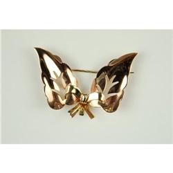 RETRO MODERN 14k GOLD BROOCH/WATCHPIN #957255